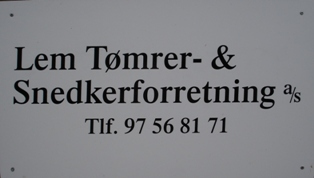 Lem Tømrer & Snedkerforretning a/s